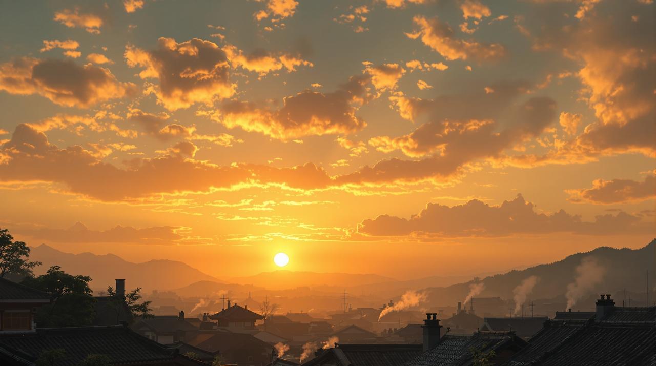 短剧大全免费看 - 暮色四合的温情剧场，夕阳下的乡村美景
